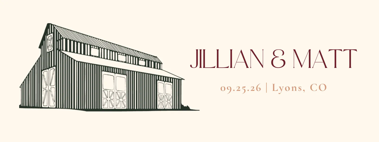 Jillian & Matt — September 25, 2026 — Lyons, Colorado